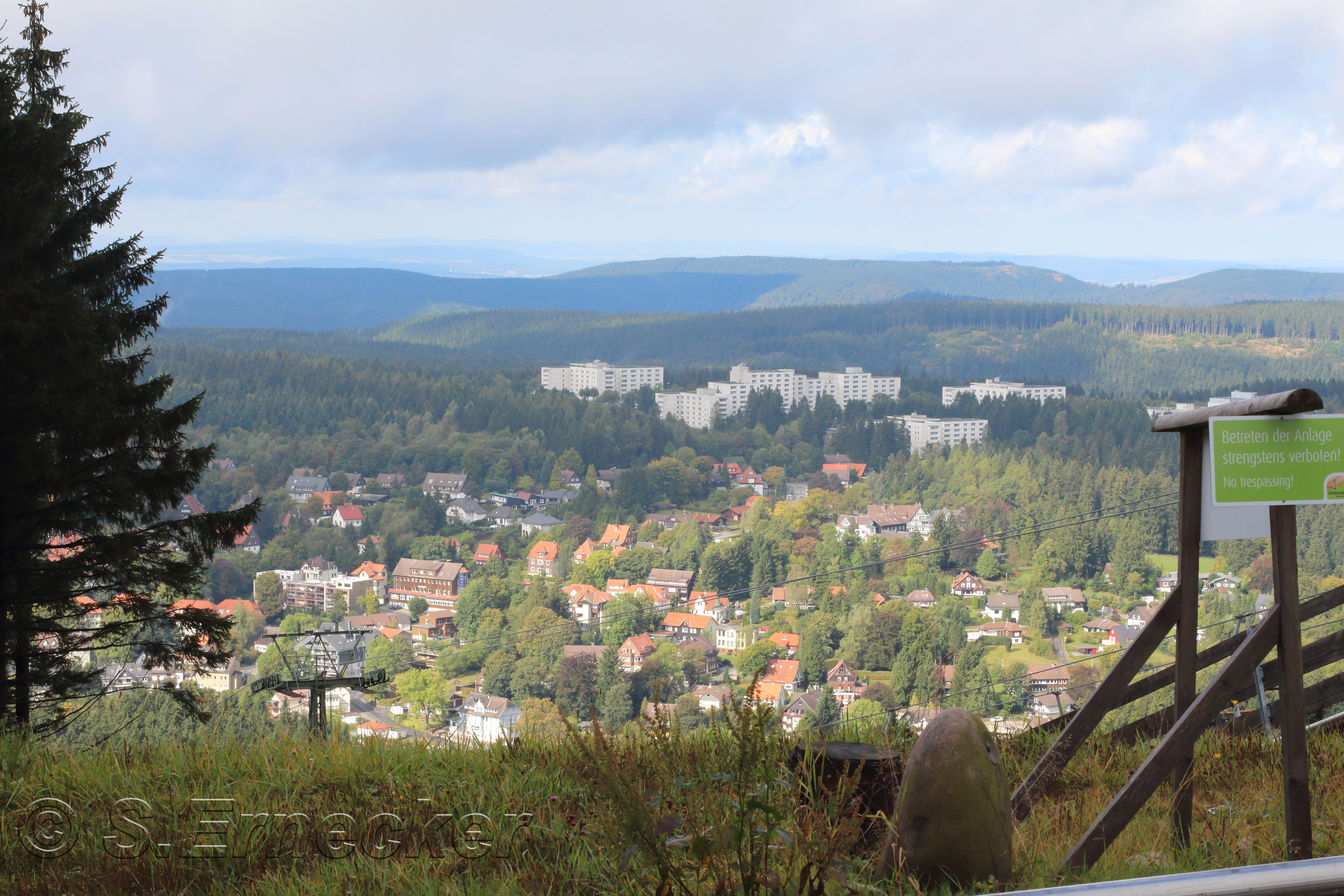 Hahnenklee vom Bocksberg fotografiert